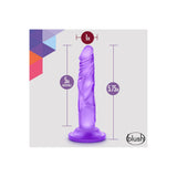 Dildo Realist Blush Novelties Naturally Yours Mini Cock 12,7 cm cu Baza cu Ventuza, Compatibil cu Ham, Jucarie Sexuala pentru Femei – Mov