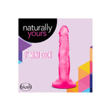 Dildo Realist Blush Novelties Naturally Yours Mini Cock 12,7 cm cu Baza cu Ventuza, Compatibil cu Ham, Jucarie Sexuala pentru Femei – Roz