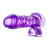 Dildo realist Blush Novelties B Yours Basic 8 - 22.8 cm lungime - 4.4 cm grosime - Compatibil cu hamuri, ventuza pentru joc hands-free - Jucarie sexuala pentru barbati, femei, cupluri - Mov transparent