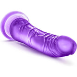 Dildo realist Blush Novelties B Yours Sweet n Hard 5 - 19 cm lungime - 3.4 cm grosime - Compatibil cu hamuri, ventuza pentru joc hands-free - Jucarie sexuala pentru barbati, femei, cupluri - Mov transparent