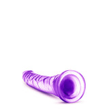 Dildo realist Blush Novelties B Yours Sweet n Hard 6 - 21.5 cm lungime - 5 cm grosime - Compatibil cu hamuri, ventuza pentru joc hands-free - Jucarie sexuala pentru barbati, femei, cupluri - Mov transparent