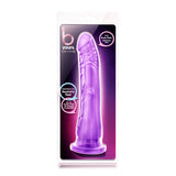 Dildo realist Blush Novelties B Yours Sweet n Hard 6 - 21.5 cm lungime - 5 cm grosime - Compatibil cu hamuri, ventuza pentru joc hands-free - Jucarie sexuala pentru barbati, femei, cupluri - Mov transparent