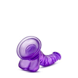 Dildo realist Blush Novelties B Yours Sweet n Hard 7 - 21.5 cm lungime - 3.8 cm grosime - Compatibil cu hamuri, ventuza pentru joc hands-free - Jucarie sexuala pentru barbati, femei, cupluri - Mov transparent