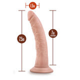 Blush Novelties, Dr Skin, Dildo Realist 19cm Lungime Mare - 3.8 cm Grosime Extra - Ventuza Puternica Compatibil Ham StrapOn pentru Joc Fara Maini - Jucarie Sex pentru Femei Barbati, Sigura pentru Corp, Culoarea Pielii