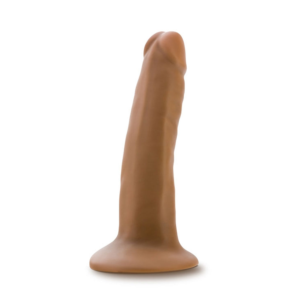 Blush Novelties Dr. Skin - Dildo Realist Moale 14 cm cu Ventuza - Dildo Mic Compatibil cu Ham pentru Pegging, Jucarii Sexuale Anale Adult pentru Femei - Jucarii Sexuale Sculptate pentru Cupluri - Mocha