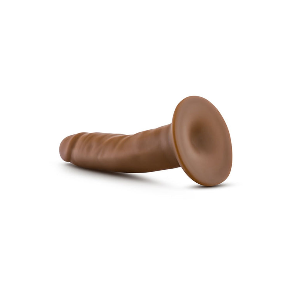 Blush Novelties Dr. Skin - Dildo Realist Moale 14 cm cu Ventuza - Dildo Mic Compatibil cu Ham pentru Pegging, Jucarii Sexuale Anale Adult pentru Femei - Jucarii Sexuale Sculptate pentru Cupluri - Mocha