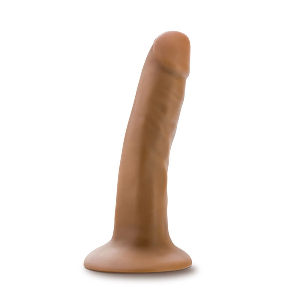 Blush Novelties Dr. Skin - Dildo Realist Moale 14 cm cu Ventuza - Dildo Mic Compatibil cu Ham pentru Pegging, Jucarii Sexuale Anale Adult pentru Femei - Jucarii Sexuale Sculptate pentru Cupluri - Mocha