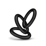 Blush Performance VS2 - Inele Penis Puria Silicon - Set de Inele C Flexibile si Durabile pentru Erectie - 3.8 cm diametru, Compatibile cu Ham Strap On - Set 3 Bucati pentru Marirea Penisului - Negru