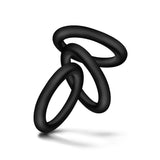 Blush Performance VS2 - Inele Penis Puria Silicon - Set de Inele C Flexibile si Durabile pentru Erectie - 3.8 cm diametru, Compatibile cu Ham Strap On - Set 3 Bucati pentru Marirea Penisului - Negru