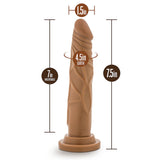 Dildo Realist Blush Novelties Dr. Skin 19cm cu Baza cu Ventuza Puternica, Mocha