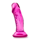 Dildo Realist Scurt Blush Novelties Sweet n' Small 11,4 cm cu Baza cu Ventuza, Compatibil cu Hamuri Strap-On, Jucarie Sexuala pentru Femei, Roz