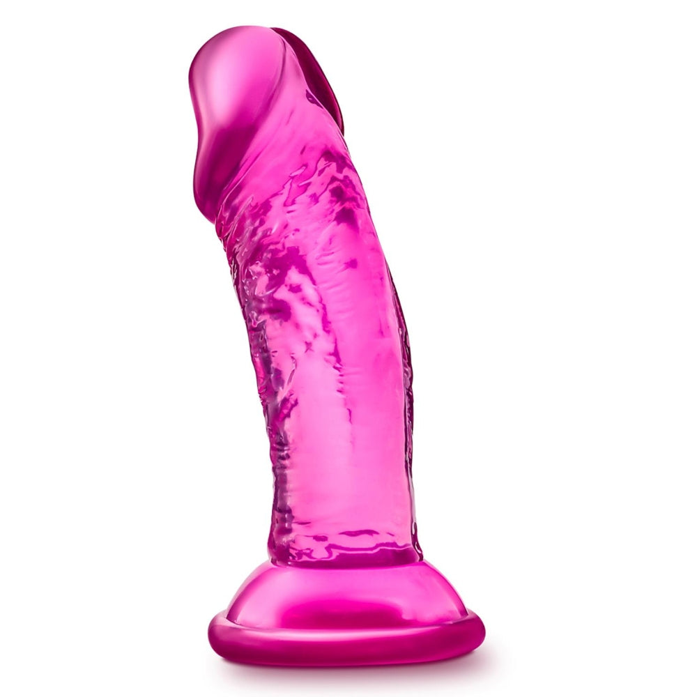 Dildo Realist Scurt Blush Novelties Sweet n' Small 11,4 cm cu Baza cu Ventuza, Compatibil cu Hamuri Strap-On, Jucarie Sexuala pentru Femei, Roz