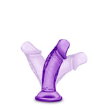 Dildo Realist Scurt Blush Novelties Sweet n' Small 11,4 cm cu Baza cu Ventuza, Compatibil cu Hamuri Strap-On, Jucarie Sexuala pentru Femei, Mov