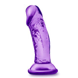 Dildo Realist Scurt Blush Novelties Sweet n' Small 11,4 cm cu Baza cu Ventuza, Compatibil cu Hamuri Strap-On, Jucarie Sexuala pentru Femei, Mov