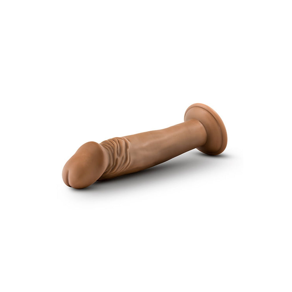 Blush Novelties Dr. Skin Plus, Dildo Realist Posabil 16.5 cm, Baza cu Ventuza pentru Joc Fara Maini si Compatibil cu Ham, Jucarie Sexuala Flexibila si cu Densitate Tripla pentru El si Ea, Mocha