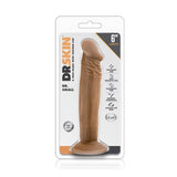 Blush Novelties Dr. Skin Plus, Dildo Realist Posabil 16.5 cm, Baza cu Ventuza pentru Joc Fara Maini si Compatibil cu Ham, Jucarie Sexuala Flexibila si cu Densitate Tripla pentru El si Ea, Mocha