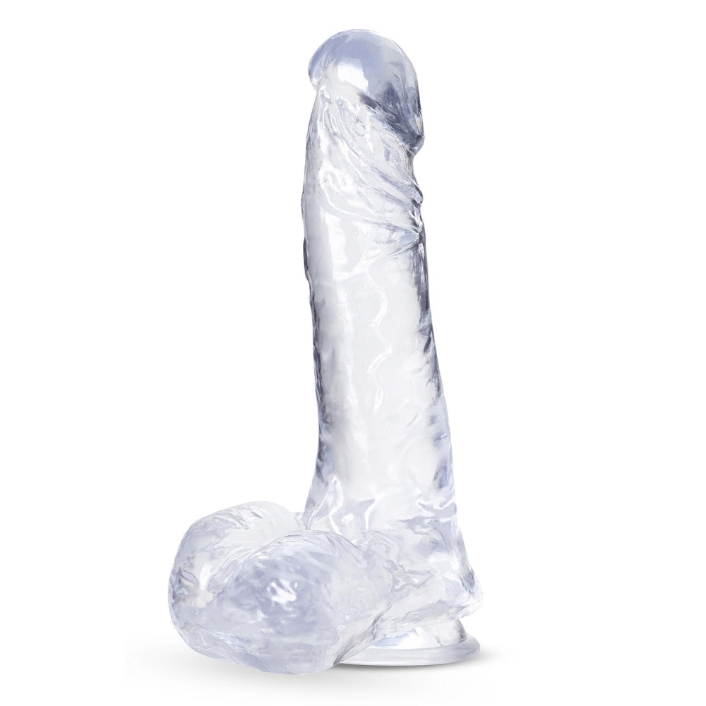 Dildo Realist Blush Novelties B Yours Plus Ram n’ Jam 20,3 cm Transparent si Moale – Baza cu Ventuza Puternica pentru Jocuri Fara Maini – Compatibil cu Hamuri Strap-On – Jucarie Sexuala pentru Ea, El si Cupluri