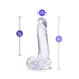 Dildo Realist Blush Novelties B Yours Plus Ram n’ Jam 20,3 cm Transparent si Moale – Baza cu Ventuza Puternica pentru Jocuri Fara Maini – Compatibil cu Hamuri Strap-On – Jucarie Sexuala pentru Ea, El si Cupluri
