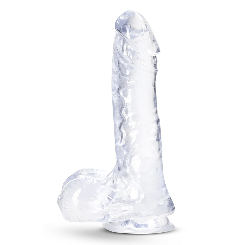 Dildo Realist Blush Novelties B Yours Plus Ram n’ Jam 20,3 cm Transparent si Moale – Baza cu Ventuza Puternica pentru Jocuri Fara Maini – Compatibil cu Hamuri Strap-On – Jucarie Sexuala pentru Ea, El si Cupluri