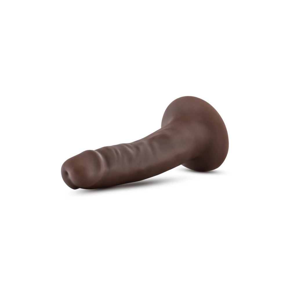Blush Novelties Dr. Skin Plus - Dildo Realist 12,7 cm Pozabil - Baza cu Ventuza pentru Utilizare Hands-Free si Compatibil cu Ham - Jucarie Sexuala Flexibila cu Tripla Densitate pentru El Ea si Cupluri, Ciocolata