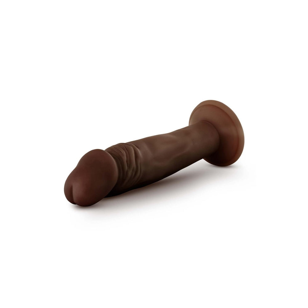 Blush Novelties Dr. Skin Plus - Dildo Realist 16.5 cm Pozabil - Baza cu Ventuza pentru Utilizare Hands-Free si Compatibil cu Ham - Jucarie Sexuala Flexibila cu Tripla Densitate pentru El Ea si Cupluri, Ciocolata