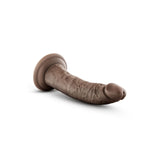 Blush Novelties Dr. Skin Plus - Dildo Realist 19 cm Pozabil - Baza cu Ventuza pentru Utilizare Hands-Free si Compatibil cu Ham - Jucarie Sexuala Flexibila cu Tripla Densitate pentru El Ea si Cupluri, Ciocolata