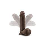 Blush Dildo Realist Dr. Skin Plus Pozabil 20.3 cm cu Ventuza Puternica, cu Testicule si Compatibil Strap-On, Sensa Feel Triple Densitate, Jucarie Sexuala Sigura din TPE pentru Femei si Cupluri, Ciocolata