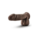 Blush Dildo Realist Dr. Skin Plus Pozabil 20.3 cm cu Ventuza Puternica, cu Testicule si Compatibil Strap-On, Sensa Feel Triple Densitate, Jucarie Sexuala Sigura din TPE pentru Femei si Cupluri, Ciocolata