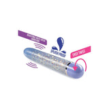 Vibrator Bullet Blush The Collection Etherial Periwinkle - Lila cu sclipici roz, 17.7 cm - Vibrati Multiviteze Silentioase - sigur pentru corp si fara ftalati