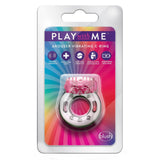 Inel vibrator Blush Novelties Play with Me Pleaser reincarcabil - 5 moduri de vibratie - Elastic, potrivit pentru toate dimensiunile de penis - Stimulator moale pentru clitoris - Potentator sexual, Roz