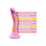 Dildo din Silicon Blush Novelties Avant Suns Out – Ax Curbat pentru Stimularea Punctului G si P – Baza cu Ventuza Puternica pentru Jocuri Fara Maini si Compatibil cu Hamuri – Jucarie Sexuala Neteda