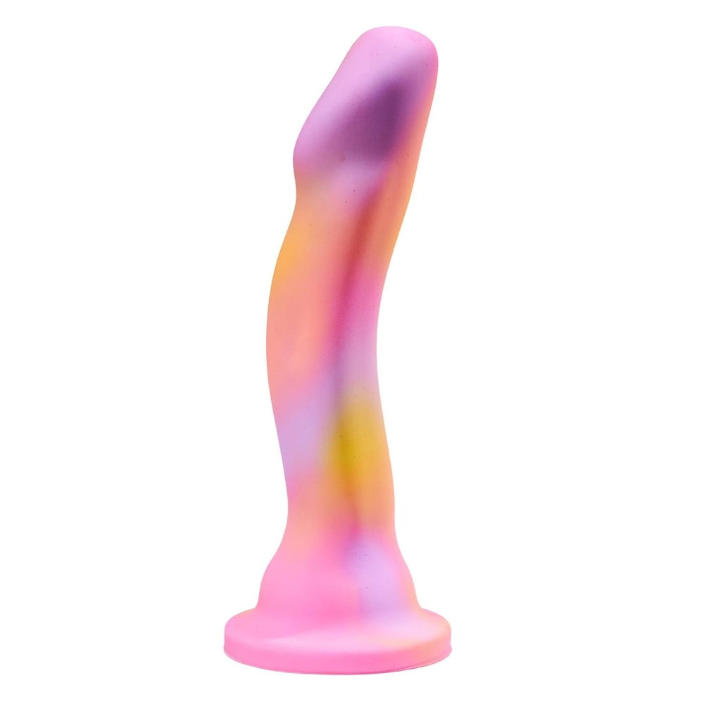 Dildo din Silicon Blush Novelties Avant Suns Out – Ax Curbat pentru Stimularea Punctului G si P – Baza cu Ventuza Puternica pentru Jocuri Fara Maini si Compatibil cu Hamuri – Jucarie Sexuala Neteda