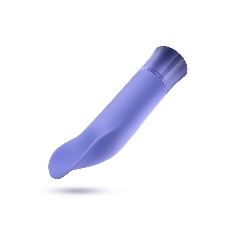 Vibrator Blush Novelties Oh My Gem Enrapture - 6.25 cm, silicon Puria - 5 viteze si 5 moduri unice de vibratie cu functie de incalzire - reincarcabil USB cu cablu inclus - Tanzanit