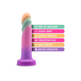 Dildo Artizanal 19 cm Blush Avant Sunrise Gaze – Fabricat Manual din Silicon Lichid Purio cu Finisaj Satinat UltraSilk – Baza cu Ventuza si Compatibil cu Hamuri – Culoare Sherbet