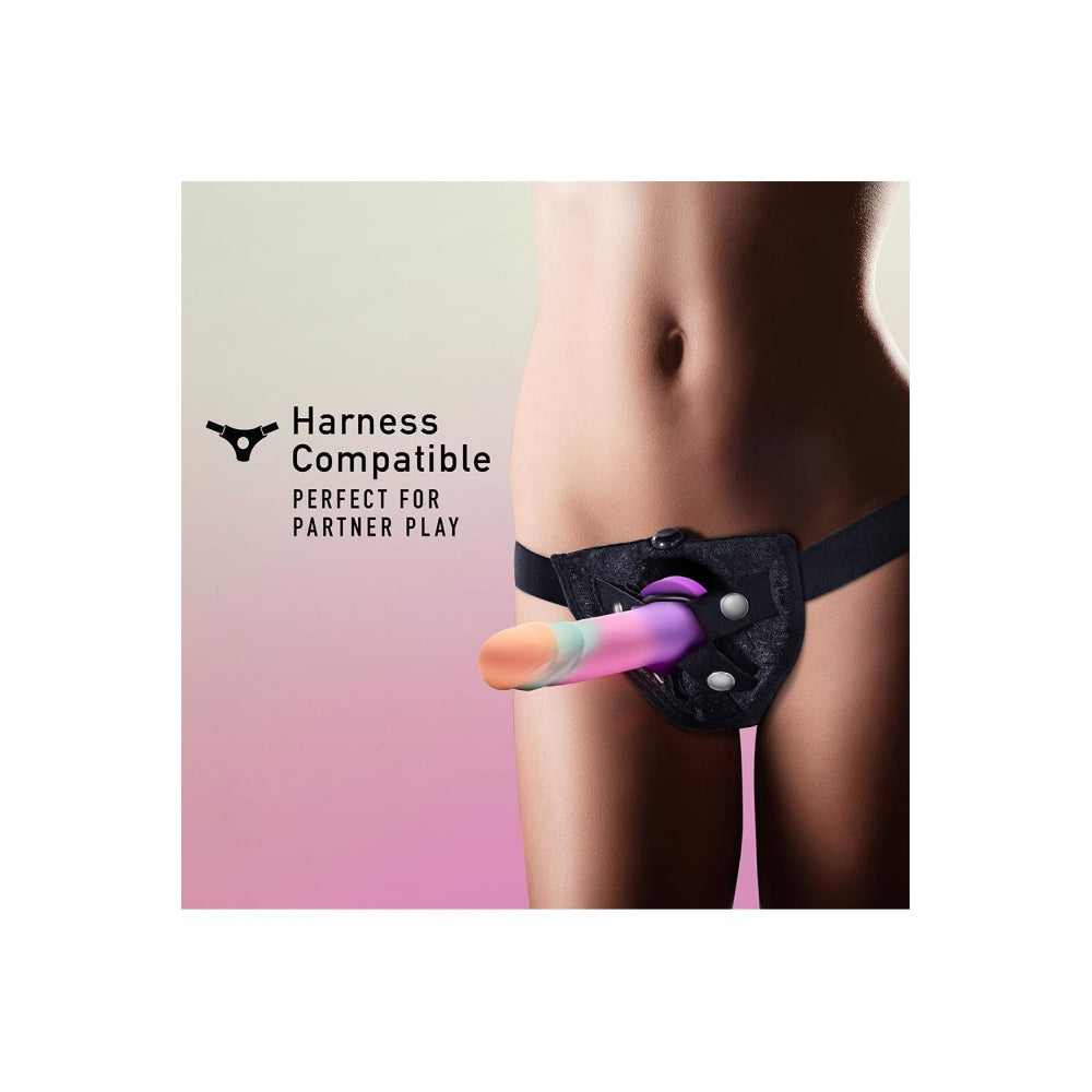 Dildo Artizanal 19 cm Blush Avant Sunrise Gaze – Fabricat Manual din Silicon Lichid Purio cu Finisaj Satinat UltraSilk – Baza cu Ventuza si Compatibil cu Hamuri – Culoare Sherbet