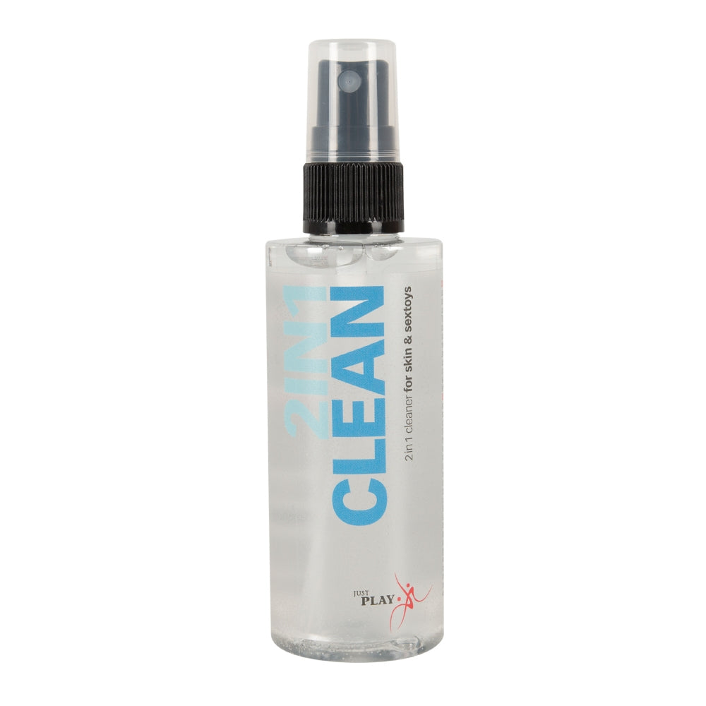 Spray de Igiena Intima Just Play 2-in-1 Clean 100 ml - curatare delicata a zonei intime si a jucariilor sexuale - formula fara alcool si parfum, certificat dermatologic - extract natural pentru ingrijirea pielii