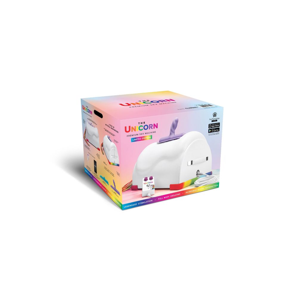 Sex Machine Premium The Unicorn - Control complet wireless prin aplicatia smartphone - 6 Moduri Vibratii si rotatie la 360° - Usor de curatat