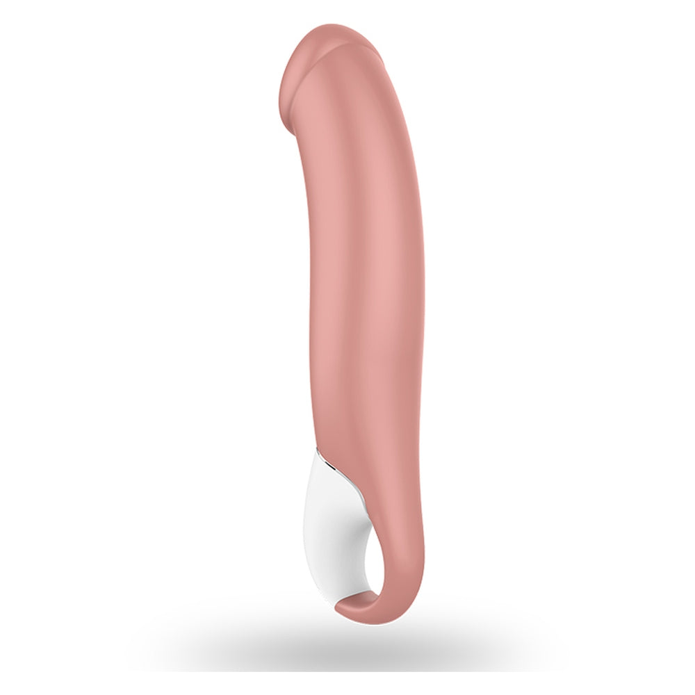 Vibrator Satisfyer Master XXL G-Spot, Roz, 23.5 cm, 12 Moduri Vibratii Silentioase, inel de retinere - silicon moale, impermeabil, reincarcabil
