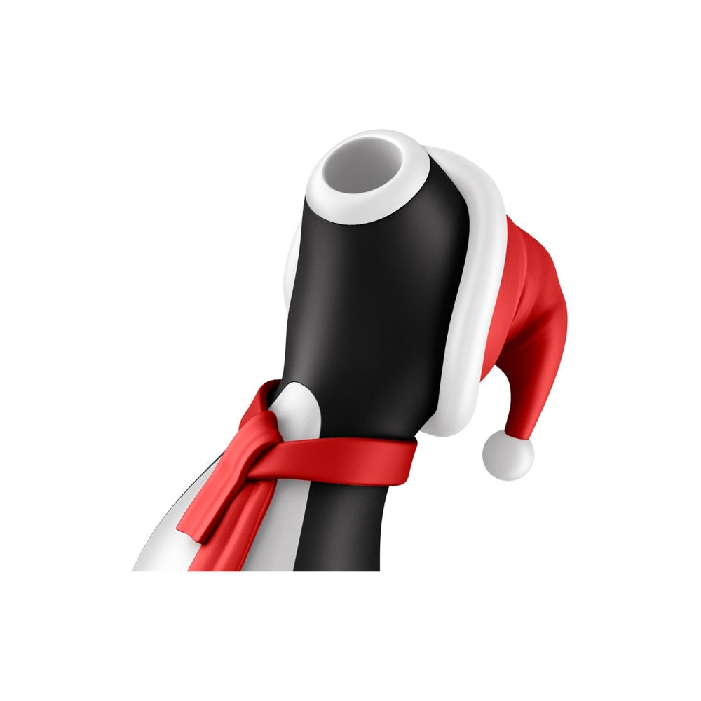 Stimulator de Clitoris cu Suctiune Satisfyer Pinguin, Editie Limitata Sarbatori, rezistent la apa, silentios, 11 moduri de stimulare