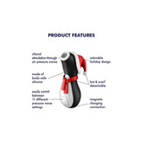 Stimulator de Clitoris cu Suctiune Satisfyer Pinguin, Editie Limitata Sarbatori, rezistent la apa, silentios, 11 moduri de stimulare