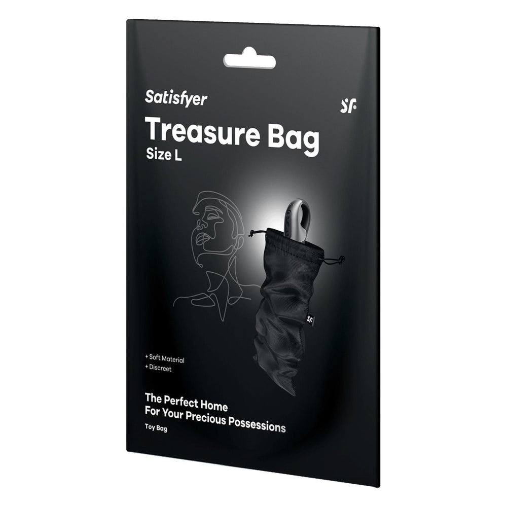 Sac pentru jucarii Satysfier Treasure Bag Large, Negru