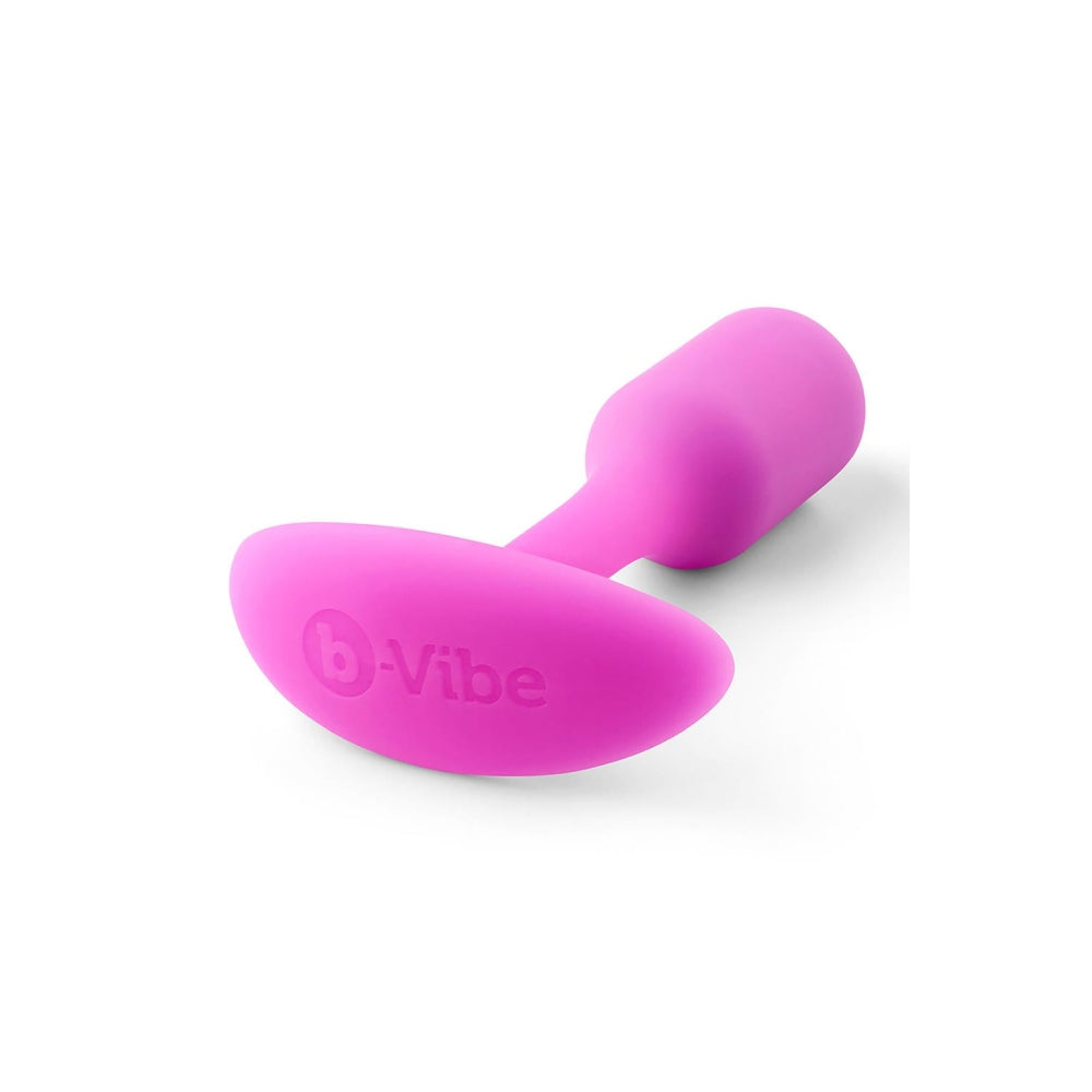 Dop Anal B-Vibe Snug Plug 1 Butt Plug, Small, Fucsia, cu bile ponderate, 8.6 cm