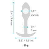 Dop Anal B-Vibe Snug Plug 1 Butt Plug, Small, Fucsia, cu bile ponderate, 8.6 cm