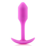 Dop Anal B-Vibe Snug Plug 1 Butt Plug, Small, Fucsia, cu bile ponderate, 8.6 cm