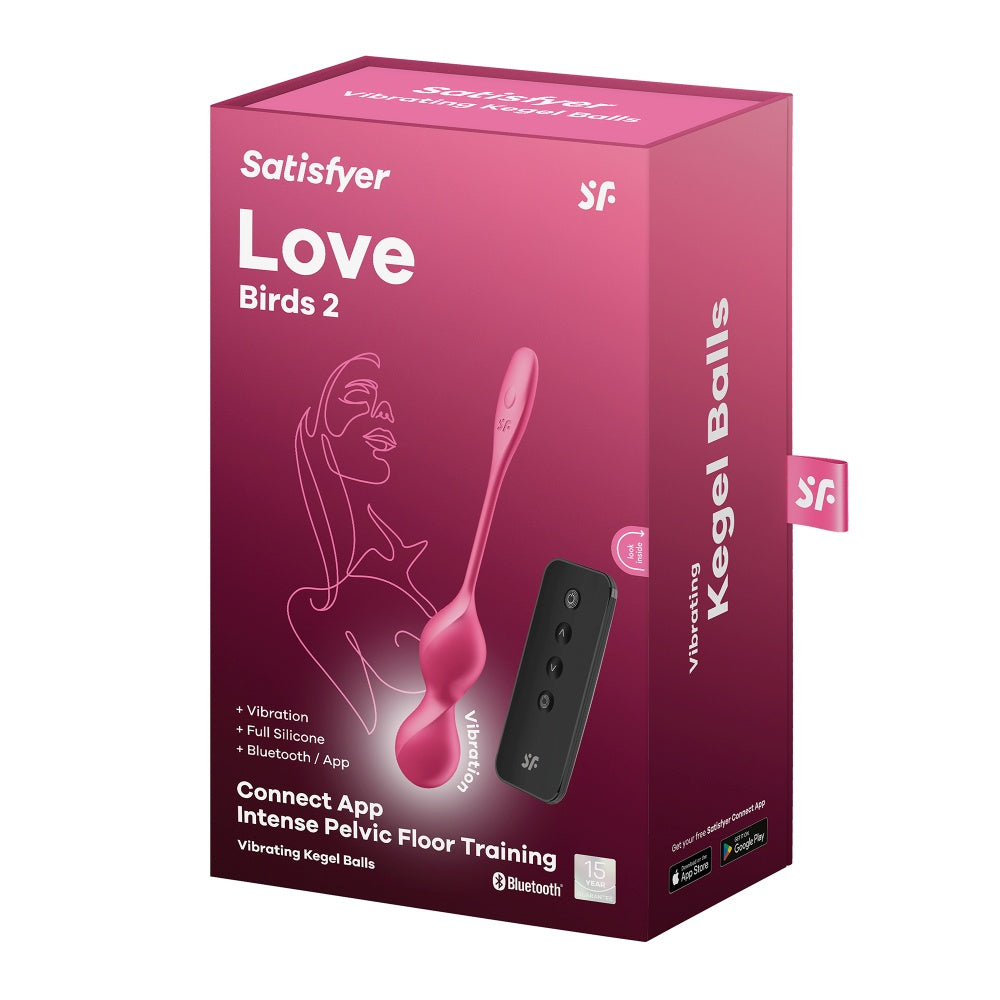 Bile Kegel Vibratoare Satisfyer Love Birds 1, 78g, Antrenament Pelvian, Stimulare G-Spot, 12 Setari Vibratii, Silicon Delicat, Reincarcabil, Control prin Aplicatia Connect