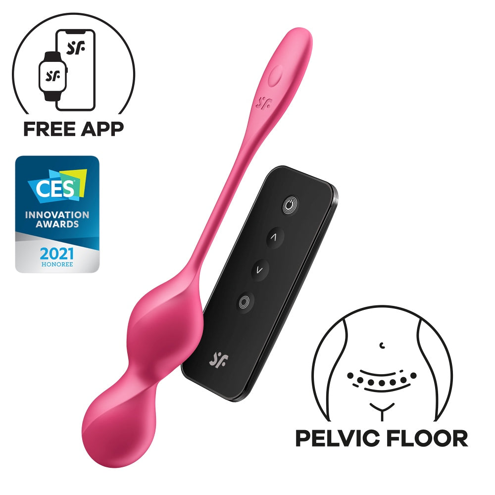 Bile Kegel Vibratoare Satisfyer Love Birds 1, 78g, Antrenament Pelvian, Stimulare G-Spot, 12 Setari Vibratii, Silicon Delicat, Reincarcabil, Control prin Aplicatia Connect