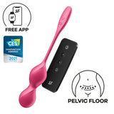 Bile Kegel Vibratoare Satisfyer Love Birds 1, 78g, Antrenament Pelvian, Stimulare G-Spot, 12 Setari Vibratii, Silicon Delicat, Reincarcabil, Control prin Aplicatia Connect