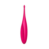 Vibrator Clitoridian de Precizie Satisfyer Twirling Fun cu Cap Rotunjit - Jucarie Erotica din Silicon - 12 Moduri Vibratii - Reincarcabil, Rezistent la apa IPX7 - Fucsia