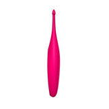 Vibrator Clitoridian de Precizie Satisfyer Twirling Fun cu Cap Rotunjit - Jucarie Erotica din Silicon - 12 Moduri Vibratii - Reincarcabil, Rezistent la apa IPX7 - Fucsia