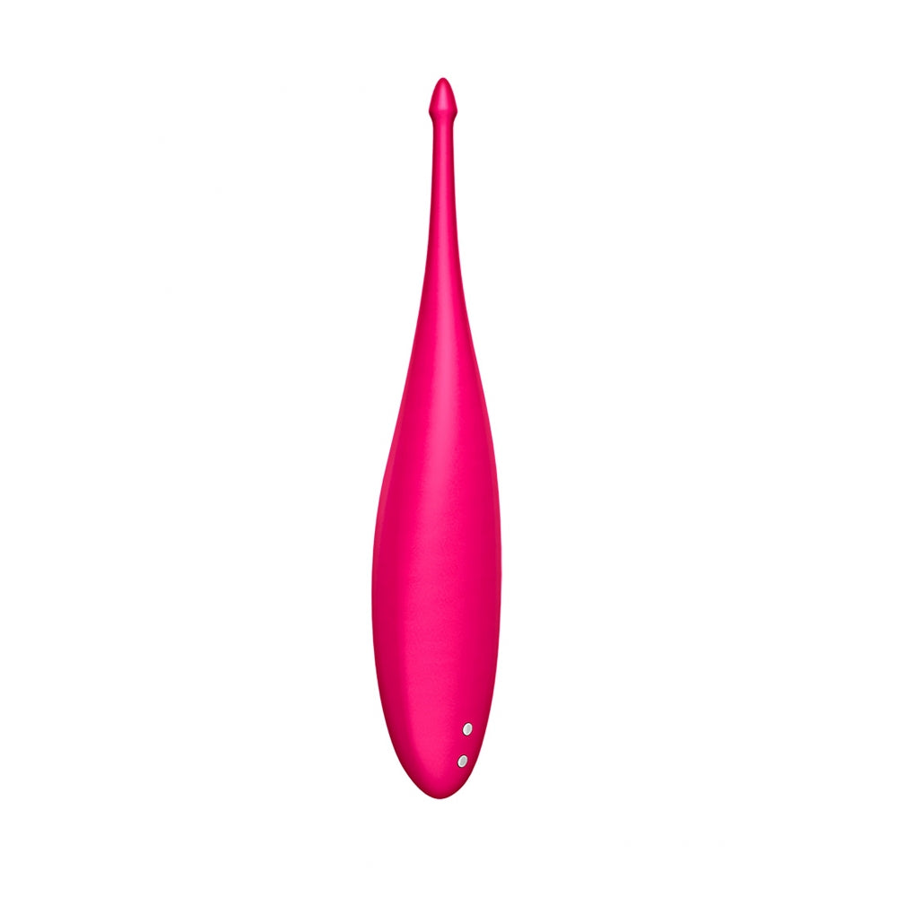 Vibrator Clitoridian de Precizie Satisfyer Twirling Fun cu Cap Rotunjit - Jucarie Erotica din Silicon - 12 Moduri Vibratii - Reincarcabil, Rezistent la apa IPX7 - Fucsia